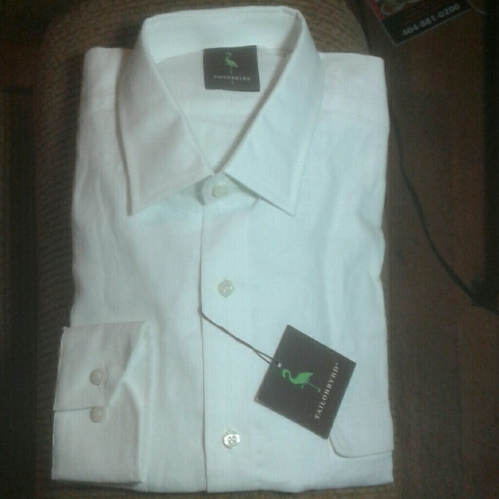 Long Sleeve Linen White Dress Shirt